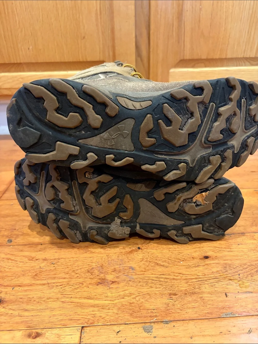 Under Armour Bozeman Brown Camo Hunting Boots with Yellow Laces